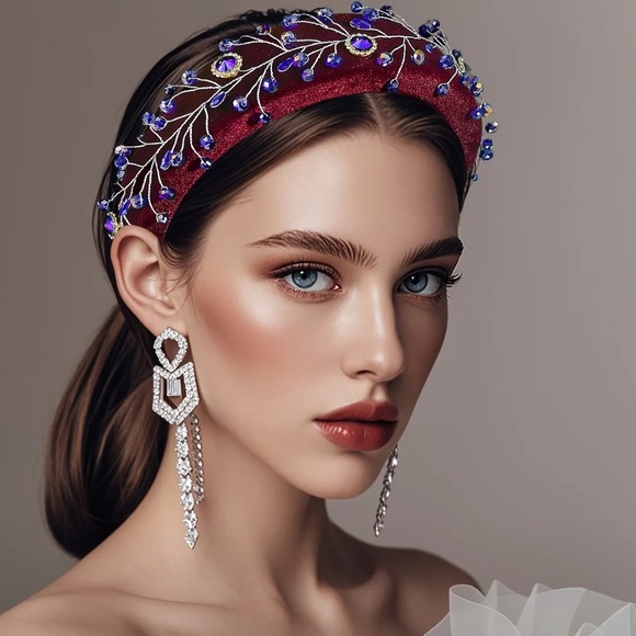 Sparkling Purple Embellished Headband - Picture 2 of 3